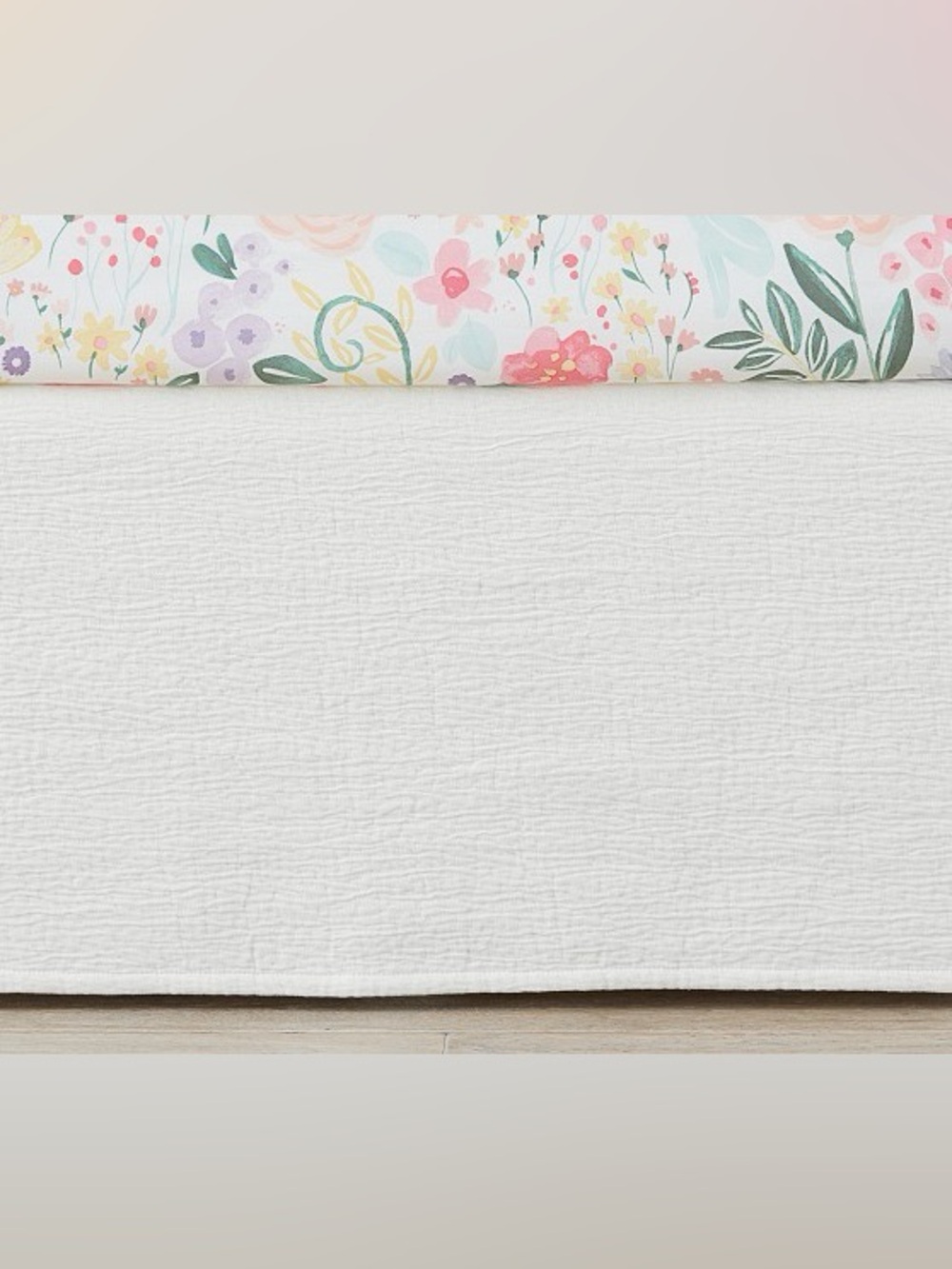 Pottery Barn Kids Crib Skirt White Organic Cotton